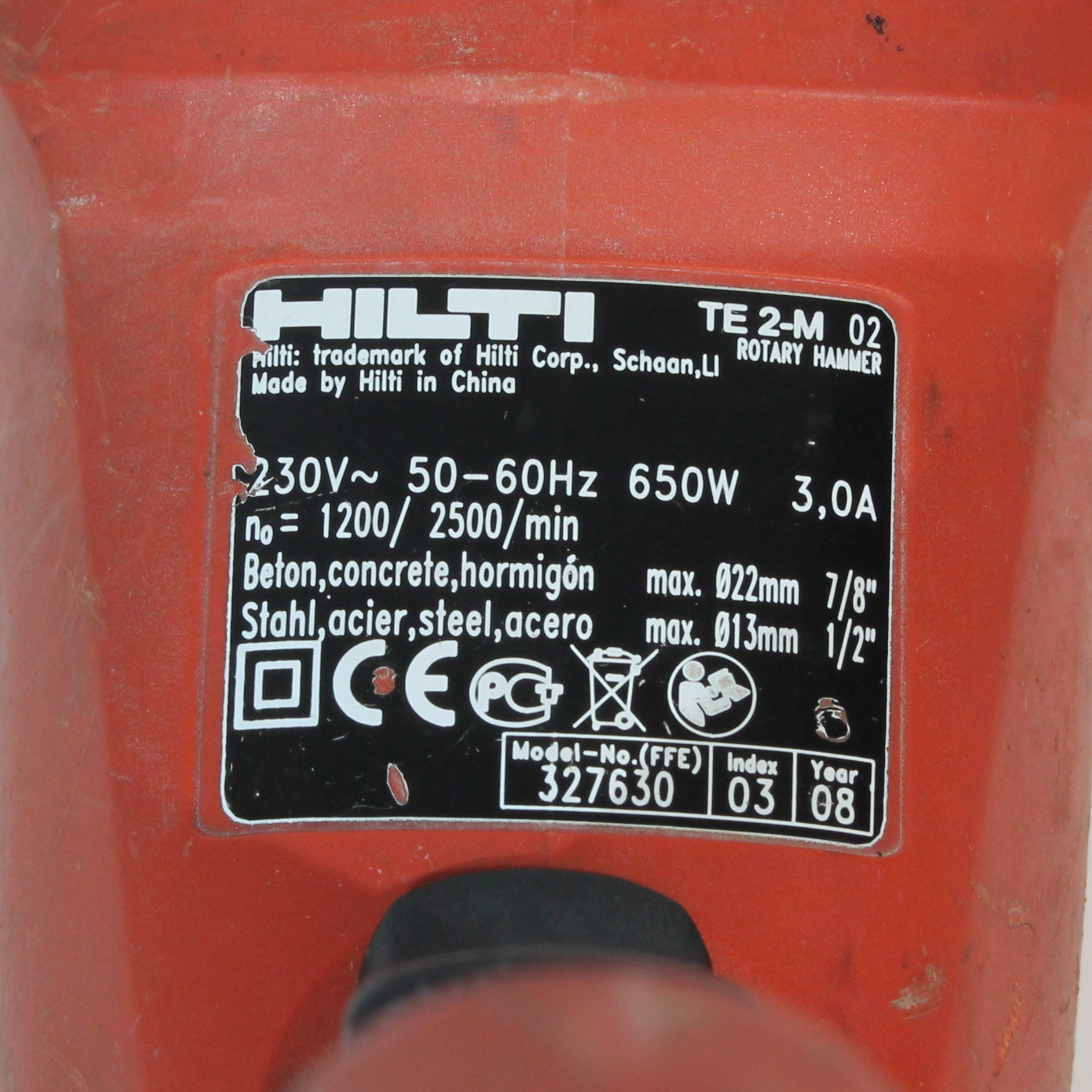 IMG_9020 Hilti TE 2-M Borhammer - Bilde 3