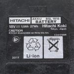 Hitachi BSL1815 18v 1,5Ah Li-ion Batteri - Bilde 3