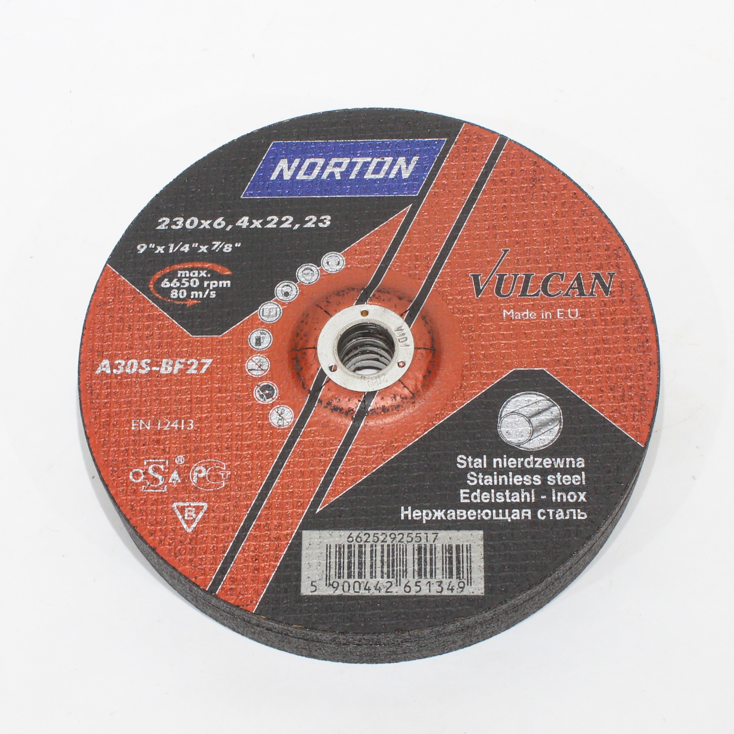 IMG_0277 Norton 230mm Kappskive til rustfritt stål - Bilde 1