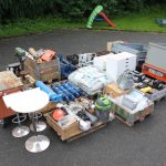 Parti verksted- og industriutstyr – hydraulikk, verktøy, belysning, batterier m.m.