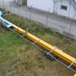 Munck 18-meter traverskran med 2,5 tonn EL-talje/vinsj